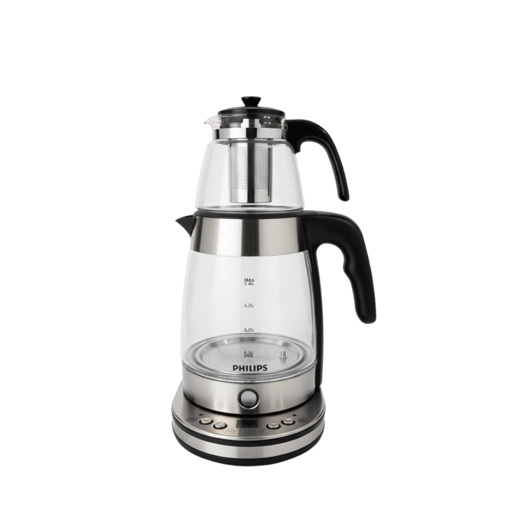 philips-dks760-tea-maker-main چایساز روهمی فیلیپس مدل DKS760 با صفحه دیجیتال و طراحی شیشهای