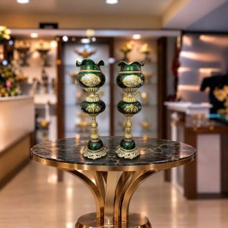 شمعدان لب چین فیتیله مدل 232 سبز