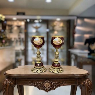 شمعدان توپی مدل 271 زرشکی