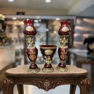 شمعدان لب دالبری مدل 212 زرشکی