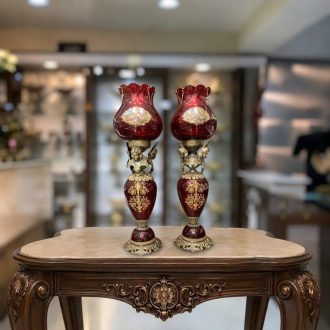 شمعدان لب دالبری مدل 212 زرشکی